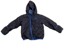 North Face Reversible Dark Blue Plaid Full Zip Mittens 18-24 Months Toddler Boys