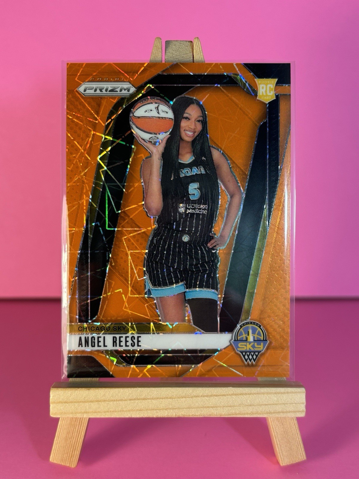 2024 Panini Prizm WNBA - Angel Reese #147 Orange Velocity Prizm (RC)