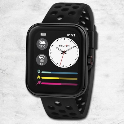 Sector Herren Armbanduhr Analog-Digit Silikonband schwarz USE51159001