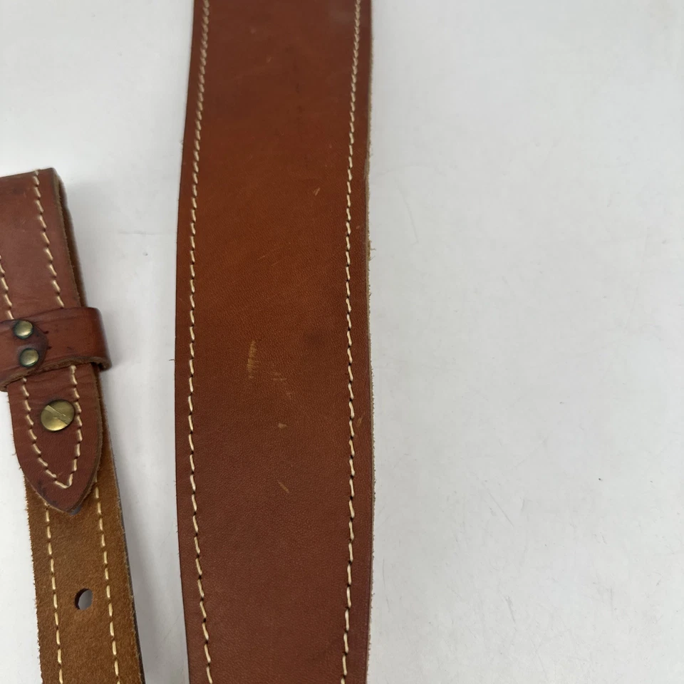 全新 HUNTER 皮革 COBRA 风格步枪吊索 光滑表面 需要 1 英寸旋转 — 第 3/4 张图片