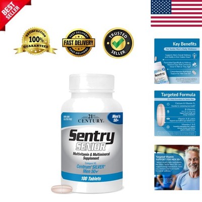 Sentry Men's 50Plus Multivitamins - Supports Healthy Heart and Bones, 100 Count