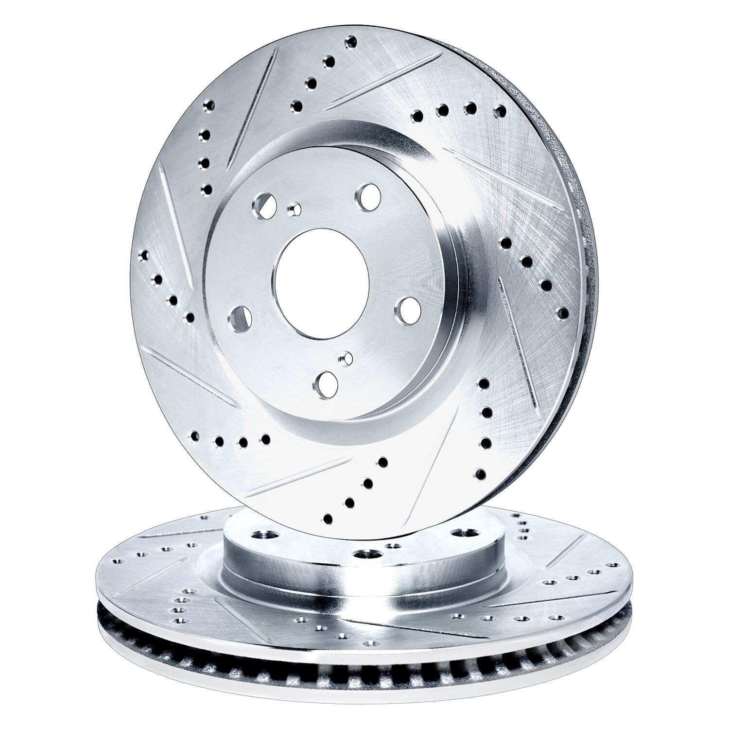 For Maserati Ghibli 14-16 R1 Concepts Drilled & Slotted Rear Brake Rotor Set
