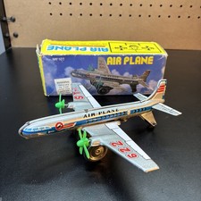 VINTAGE MF107 AIR PLANE TIN PLATE TOY W ORIGINAL BOX