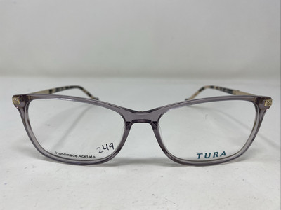 TURA R232 GRY 57-16-145 B:39 Gray Plastic Full Rim Eyeglasses Frame HO45