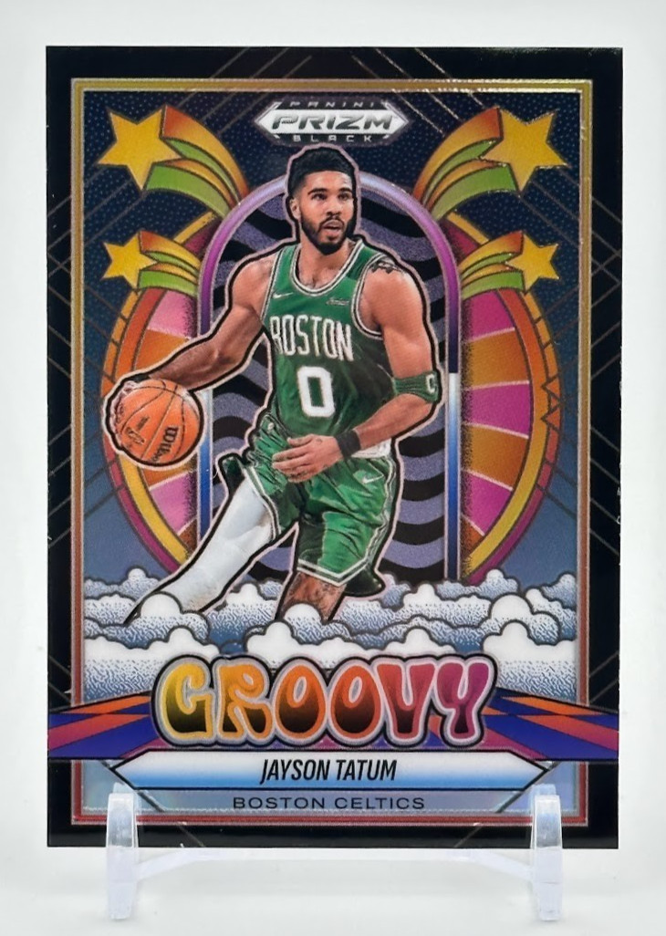2024-2025 Panini Prizm Black Jayson Tatum Groovy #22 Case Hit Boston Celtics SP