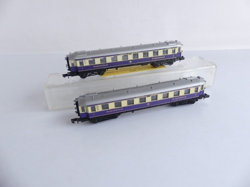 ARNOLD RAPIDO N 1:160 2 VOITURES VOYAGEURS RHEINCOLD N° 24512 | Zustand: Occasion