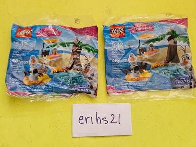 Lot of 2 LEGO Disney Princess 30397 Olaf's Summertime Fun Polybag New & Retired