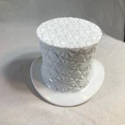 Vintage White Milk Glass Top Hat Daisy and Button Starburst