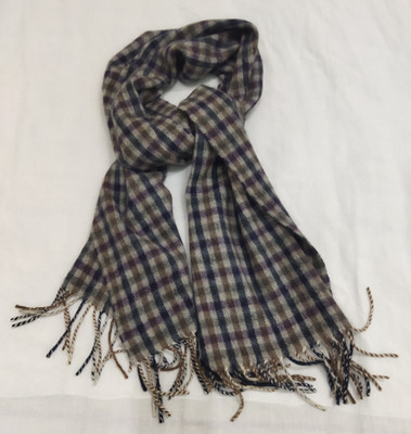 Aquascutum London Scarf 100% Cashmere House Check Muffler Soft Stole Wrap