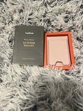 TopMade Phone Card Holder Premium Leather Phone Wallet Stick on Stronger, Pink
