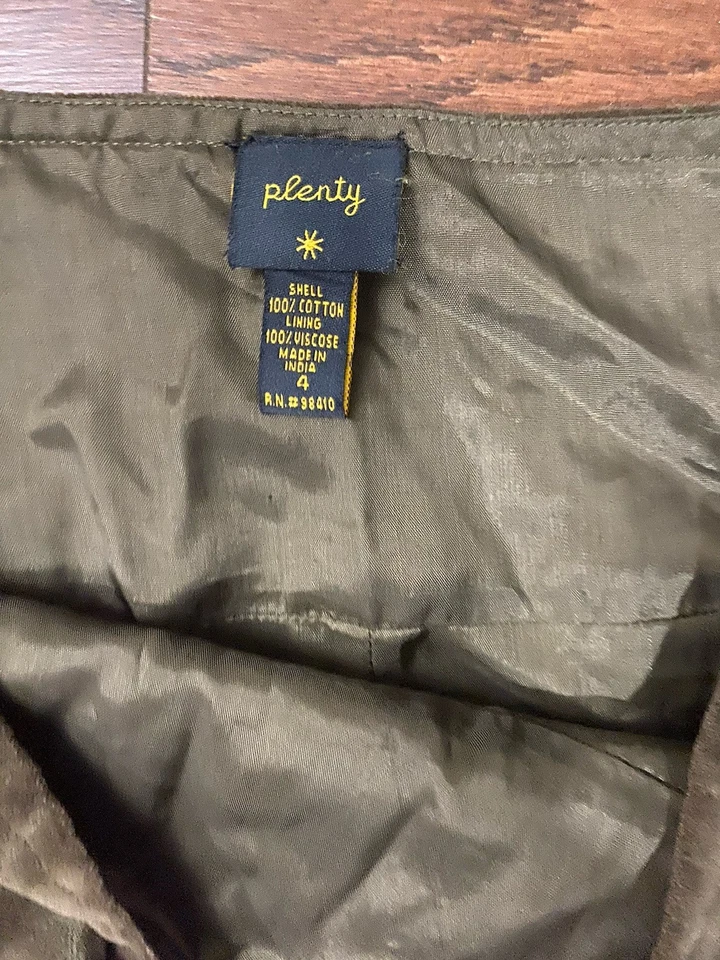 Minifalda de gamuza verde oliva oscuro talla 4 Y2k Hipster Western Foto 4 de 4