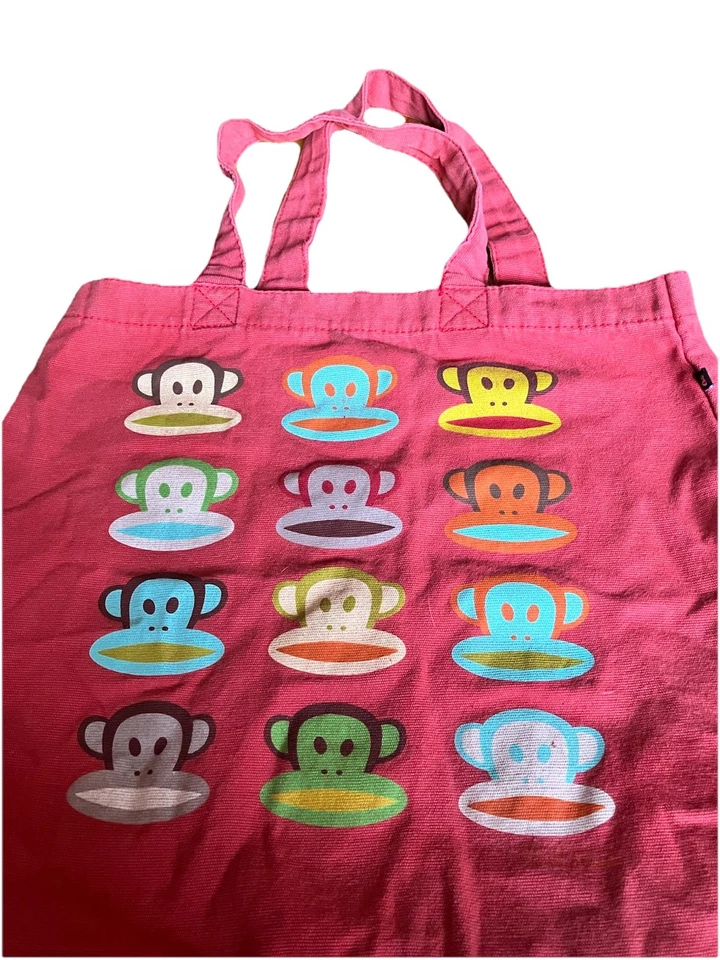 "Bolso de Mano Paul Frank Julius Mono Arte Pop Bolso de Compras de Lona 16x14""" Foto 2 de 4