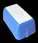 Vintage Hall Pottery 2 Quart Rectangular Baking Casserole Dish Cobalt Blue White — photo 4