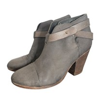 Rag & Bone Distressed Gray Strappy Leather An...