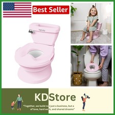 Toddler Potty Training Toilet with Flushing Sound  Storage, Pink, for Ages 18 