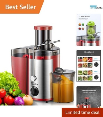 Powerful 500W Stainless Steel Juicer with Easy Clean & Safety Lock   Indoor Use