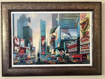Times Square South - Alexander Chen (Signed Hand-embellished Giclee On Canvas)