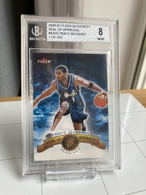 2000-2001 Fleer Authority NBA - Tracy McGrady Seal of Approval /250 BGS 8