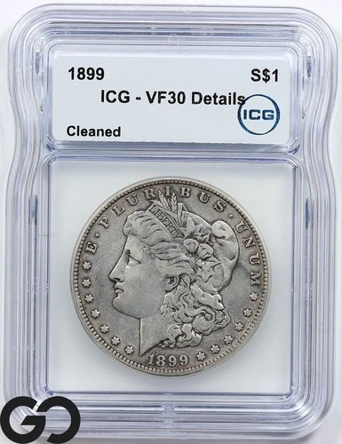1899 Morgan Silver Dollar Coin ICG VF30 Details ** Tougher Date!