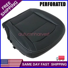 For 2016-2019 Ford Explorer V6 V8 Driver Bottom Leather Seat Cover Black PERF