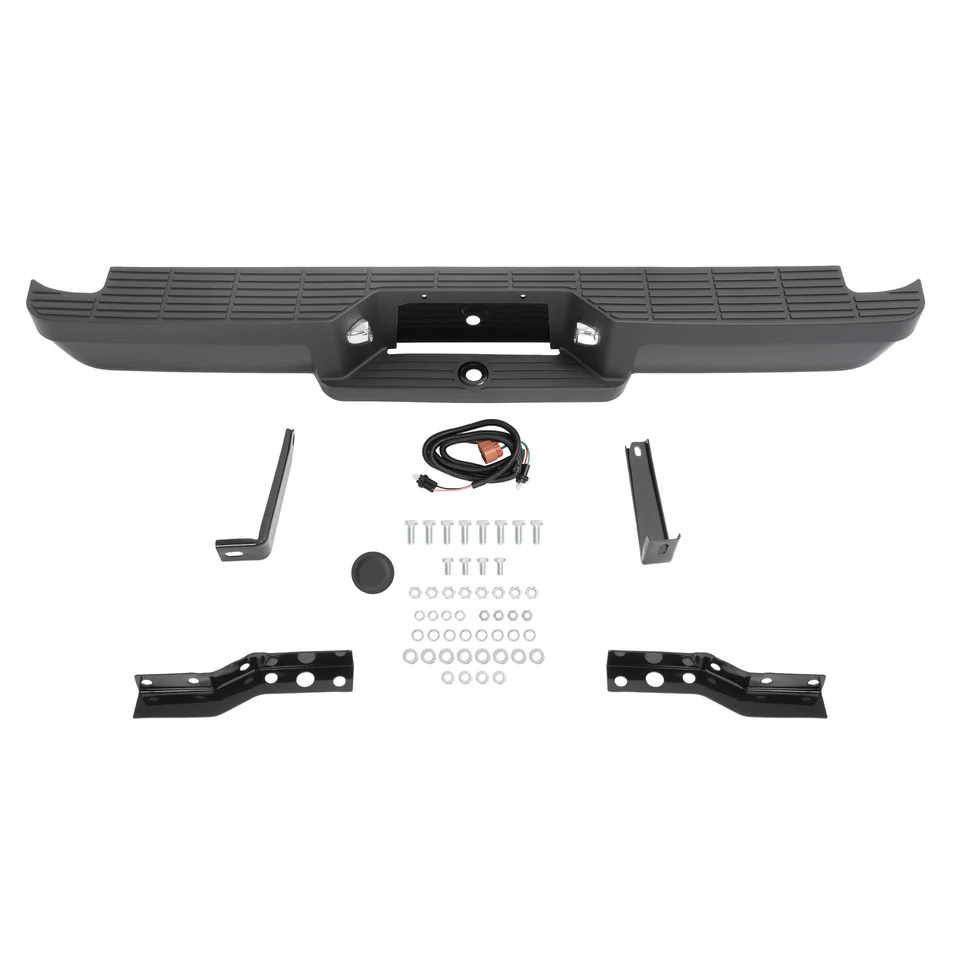 Black Rear Step Bumper Assembly For Ford Ranger 1993-2011 Fleetside/Styleside - Image 3 of 4