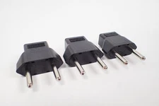 (110V to 220V) 3-PACK 220V Plug Adapter US Canada to EU Converter Korea Asia