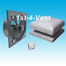 12", 315mm ROOF COWL, PLATE AXIAL EXTRACTOR FAN,  1 Phase 2 Pole Commercial Vent
