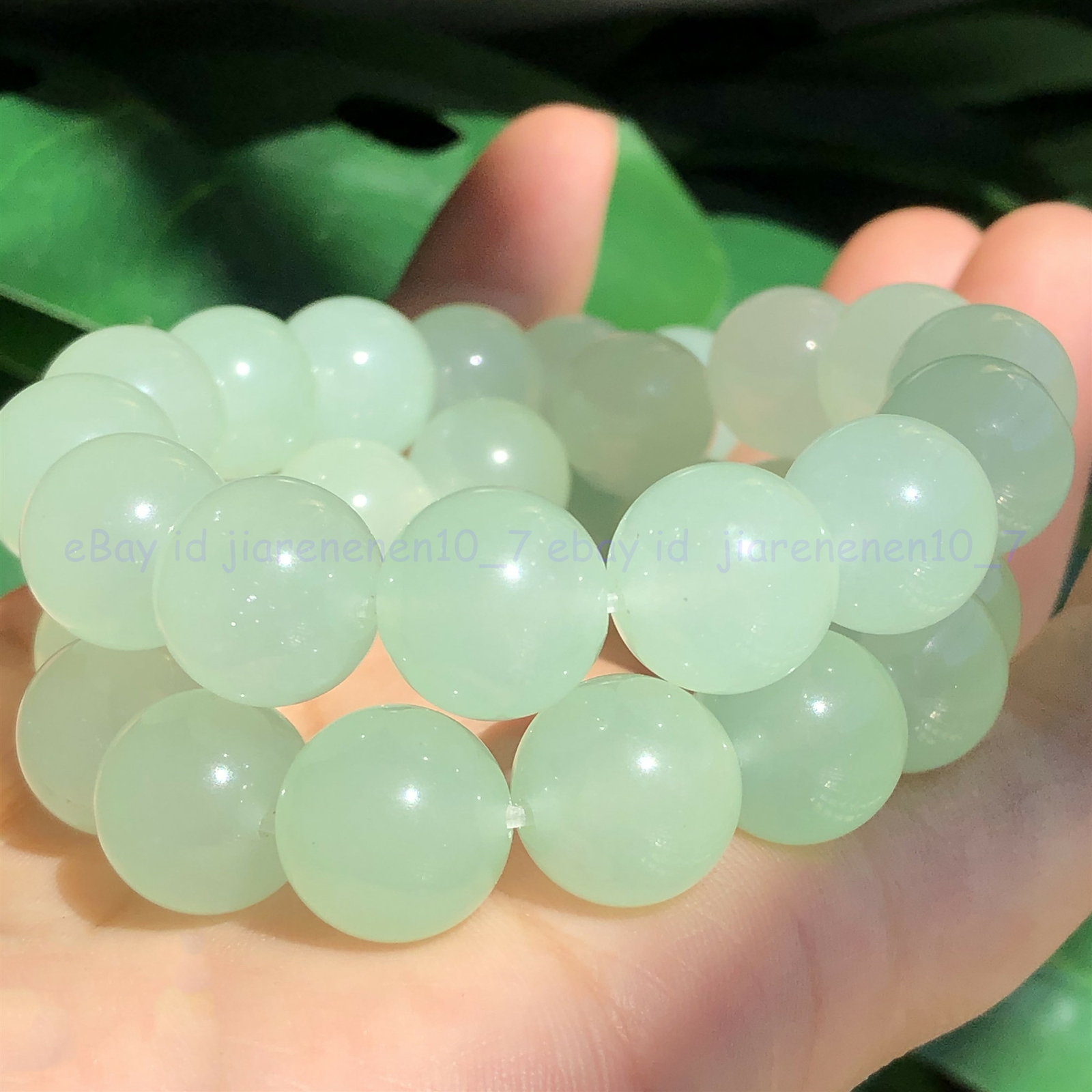 Huge Natural 12mm Light Green Jade DIY Spaced Loose Beads 15in AAA Z2552