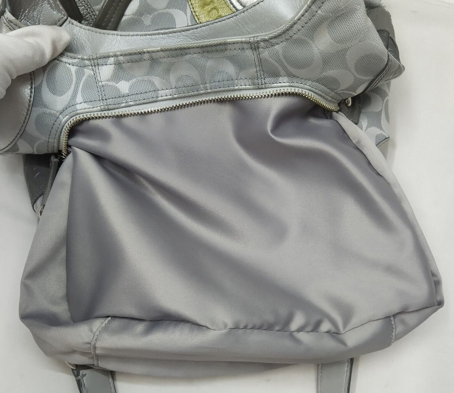 Coach Multicolor Round Patchwork Canvas Leather 3… - image 12