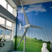 3000W Horizontal Wind Power Generator 48V 220V Windmill On/Off Grid Wind Turbine