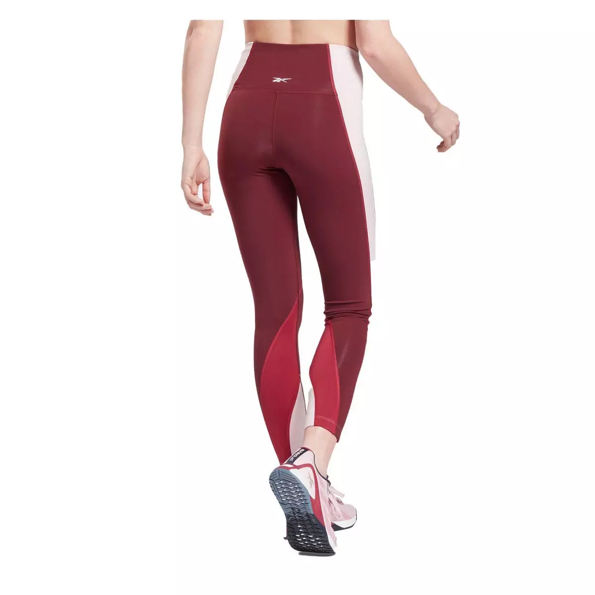 Women Reebok Lux High Rise Compression Tights Size 4X Maroon Pink