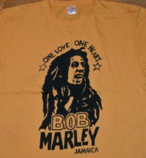  1980's BOB MARLEY vtg rock reggae band concert tour tee t-shirt XL 80's 90's