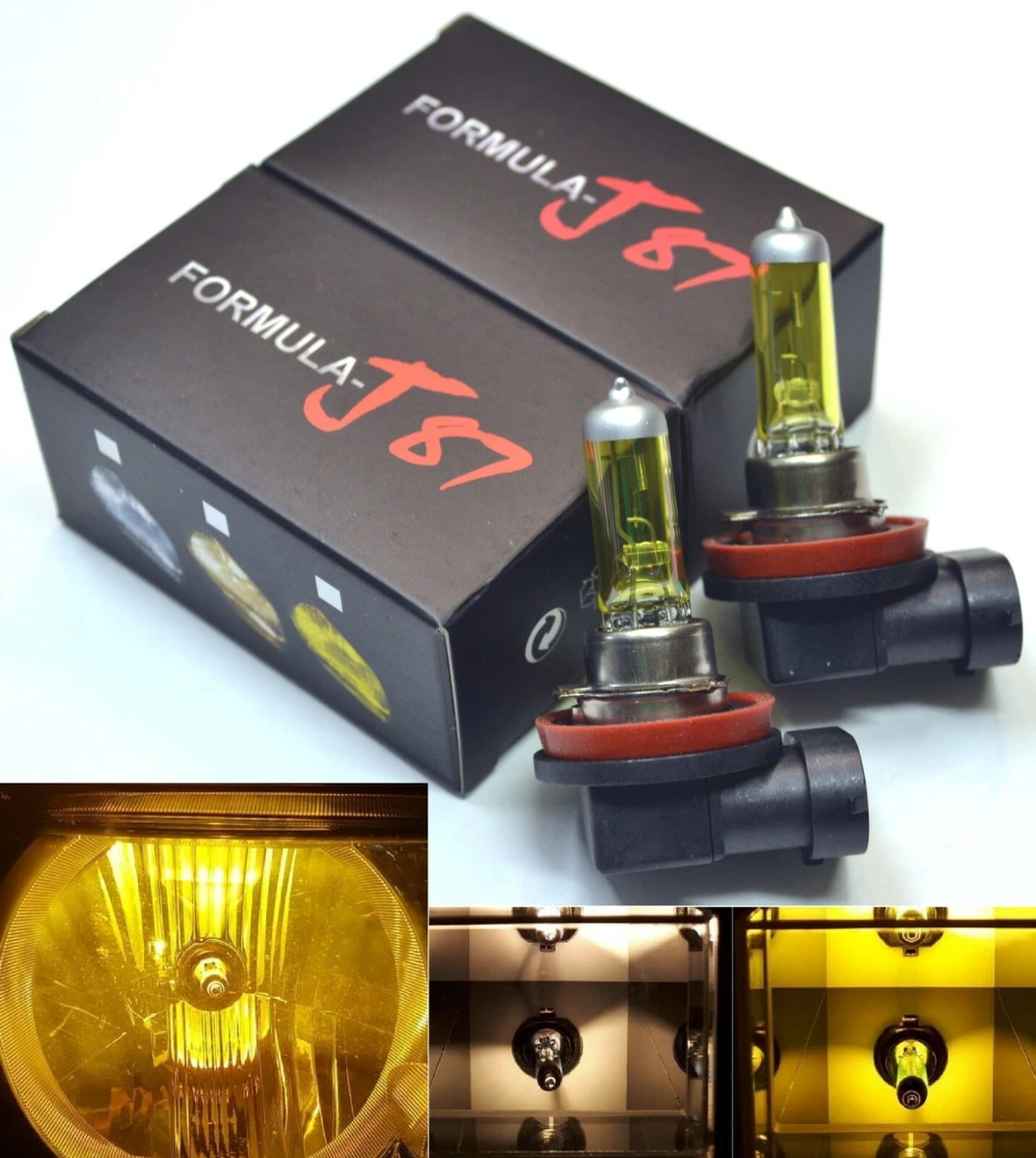 Halogen H8 35W 3000K Yellow Two Bulbs Fog Light Replace Plug Play Fit Lamp Stock