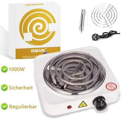 RMAN 1000W Elektrischer Kohleanzünder Shisha Kohlebrenner Heater Wasserpfeife