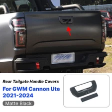 Matte Black Rear Trunk Door Handle Bowl Cover Trim For GWM Cannon Ute 2021-2024