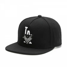 LA Los Angeles Crimes Snapback Hat Black Adjustable Embroidered 6 Panel