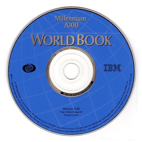 World Book Millennium 2000 (PC-CD, 1999) for Windows - NEW CD in SLEEVE - 第 1/3 張圖片