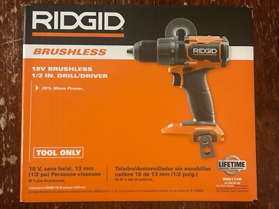 RIDGID Drill/Driver 1/2'' 18-Volt Brushless Cordless Variable Speed (Tool Only)