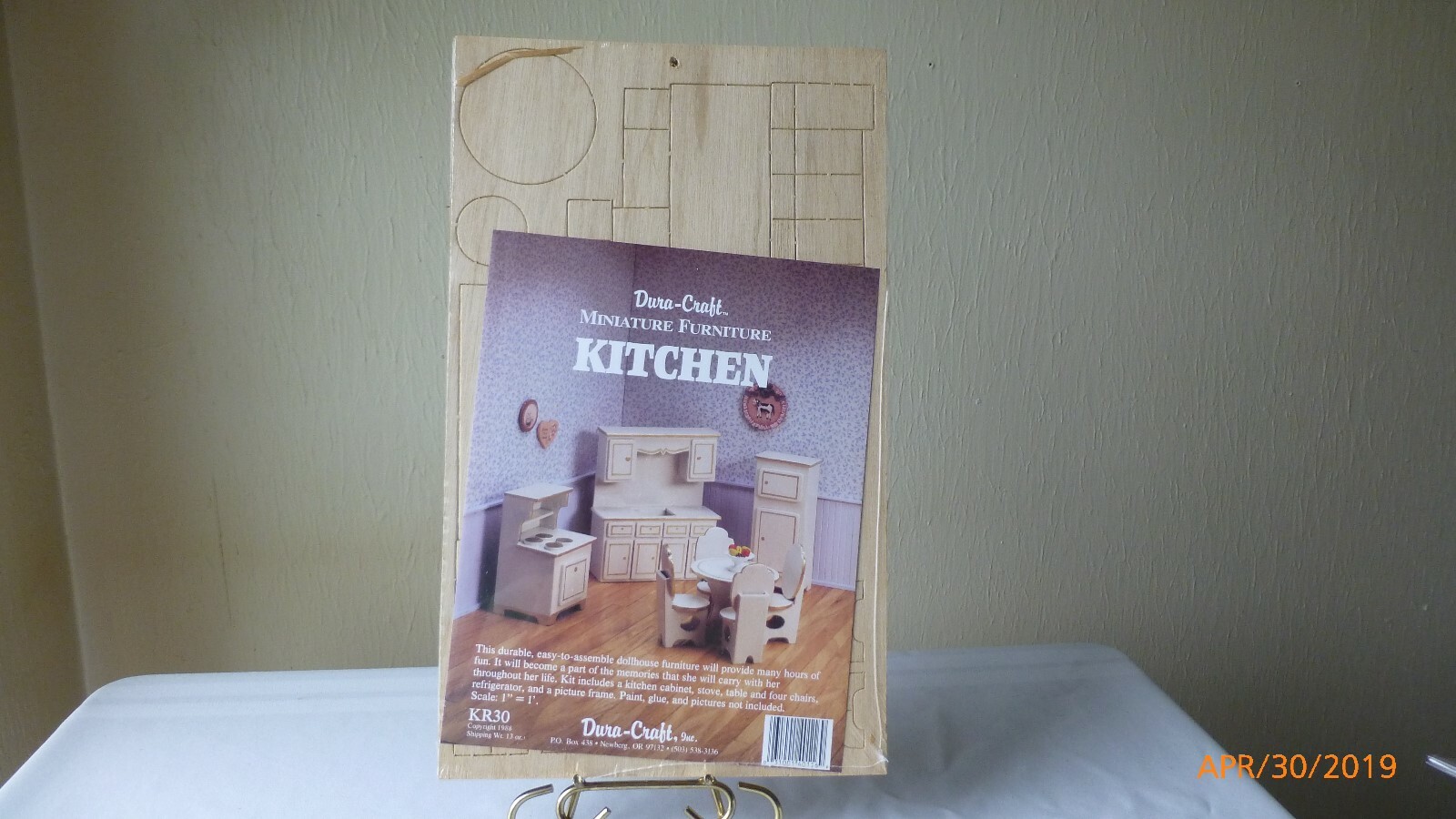 Dura Craft Dollhouse Miniature Furniture Kit Kitchen 1988 Sealed