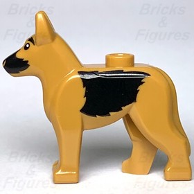 LEGO City Alsatian German Shepherd Dog Animal Part Town Black Side Pattern 60134