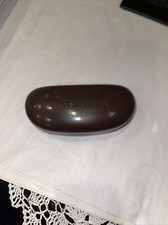 Brown Hard Shell Sunglasses Eye Glasses Case Faux Leather