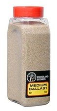 Woodland Ballast - Medium Buff 32 oz - Model Railroad Ballast - b1380