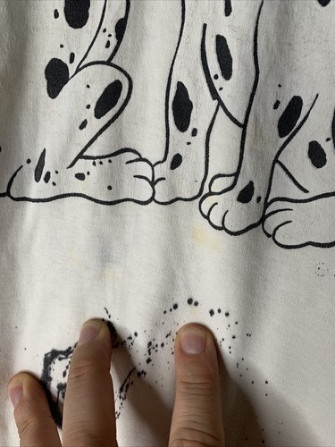 Vintage Dalmatian Dogs Shirt Mens Sz L Cute Puppies Custom Art Tee 90s - Picture 7 of 8