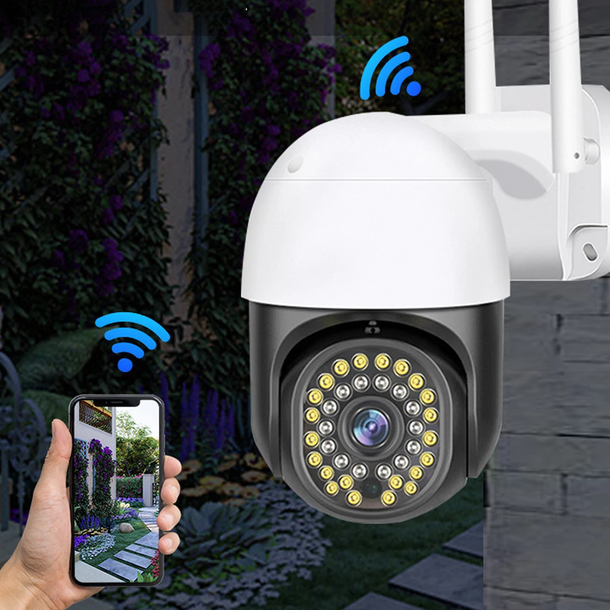 Outdoor 4G Security Camera With Wifi Sim Card 3 MP 1920x1080 With Color Night