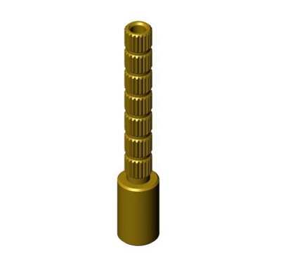 Spindelverlängerung für Innenteile 1/2'' oder 3/4'', L: 69 mm (kürzbar), Messing