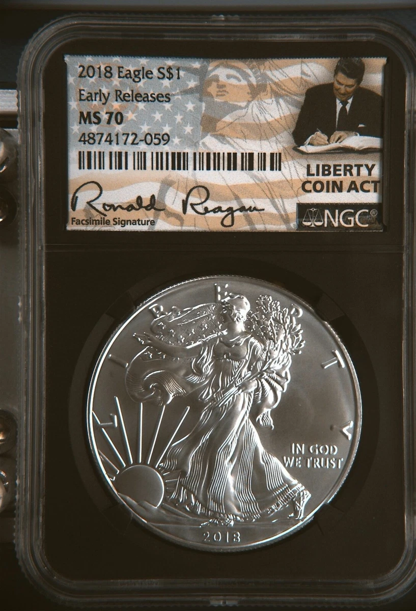 American Eagle MS 70 Graded 2018 Silver Bullion Coins for sale | eBay