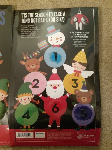 Da Bomb Bath Bombs Merry Fizzmas Bath Fizzers Advent Calendar 6 Piece