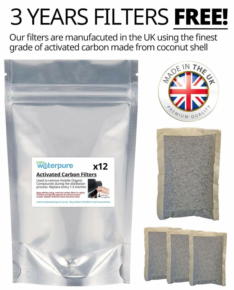 Water Distiller, Stainless Steel, Glass Jug, Latest 2024 Model - Water Pure - Image 2 of 4