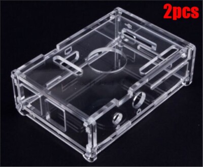 2Pcs Raspberry Pi 3 B+ Transparent Clear Acrylic Case Shell Enclosure Compute ex
