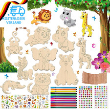 270Pcs Tiere Holz Bastelset, Kindergeburtstag...